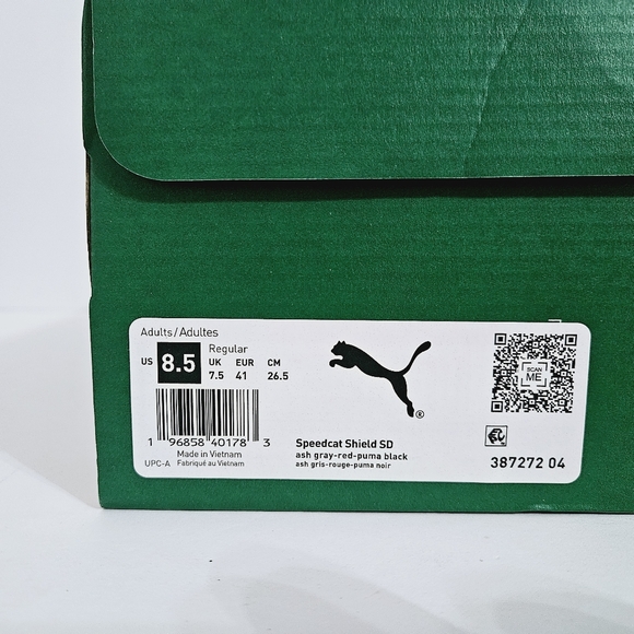 Puma Speedcat Shield SD Ash Grey Red Black - Picture 6 of 12